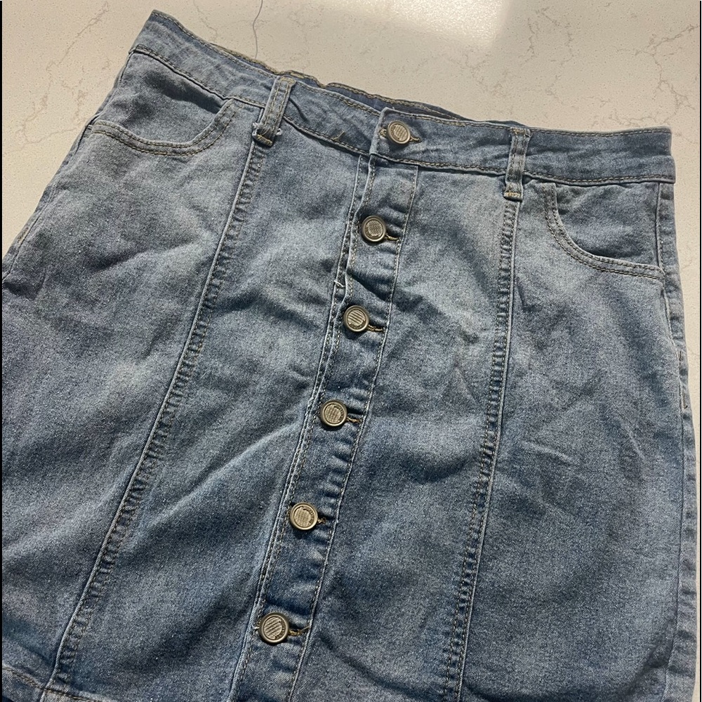 Jean Skirt with Buttons up front Size 10